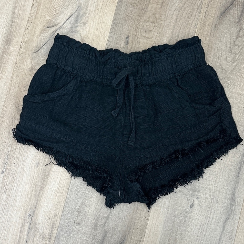 Women's Black Drawstring BDG Frankie Paperbag Micro Short size Small